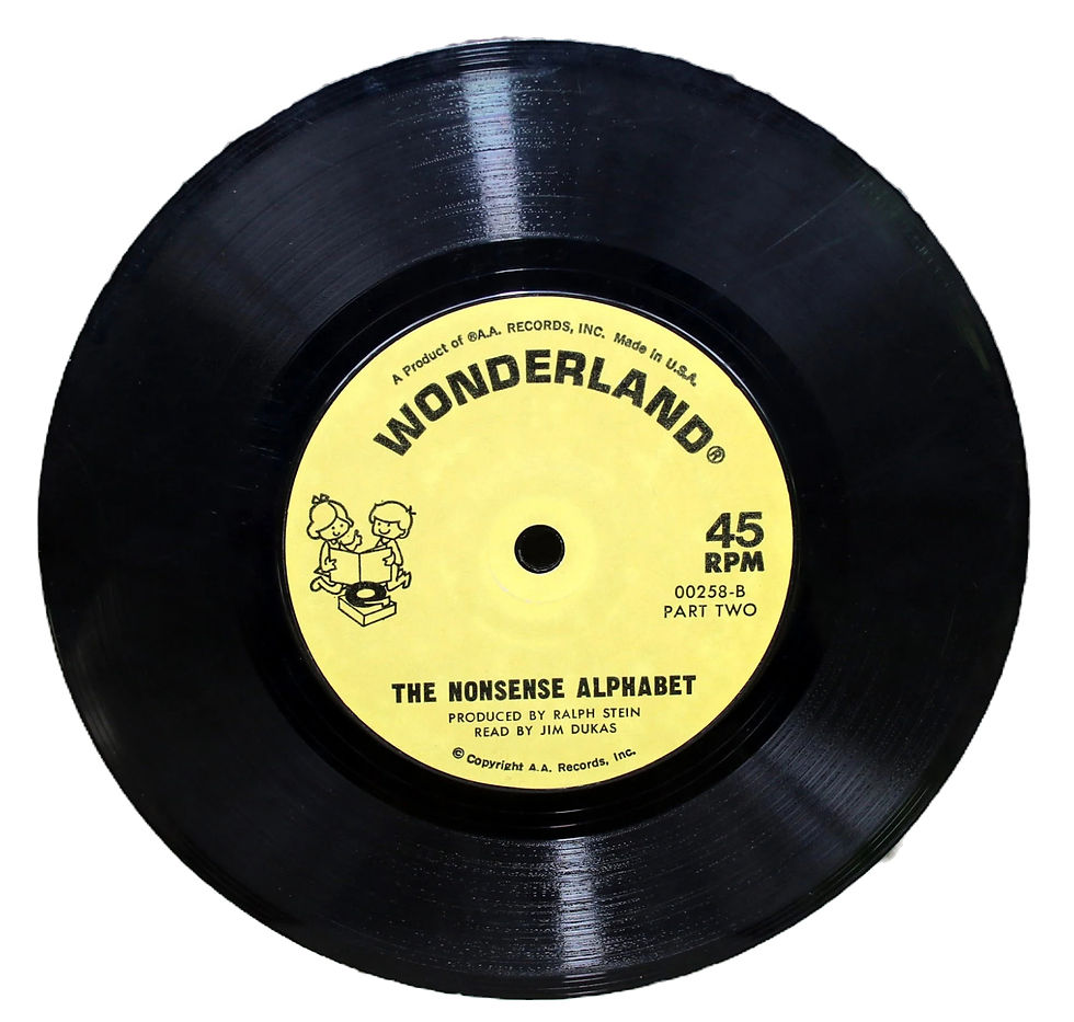 縮圖：The Nonsense Alphabet by Edward Lear, A Little Wonder Book and Wonderland Record