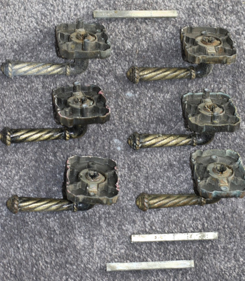 Thumbnail: Preloved Vintage Metal Door Handle Set