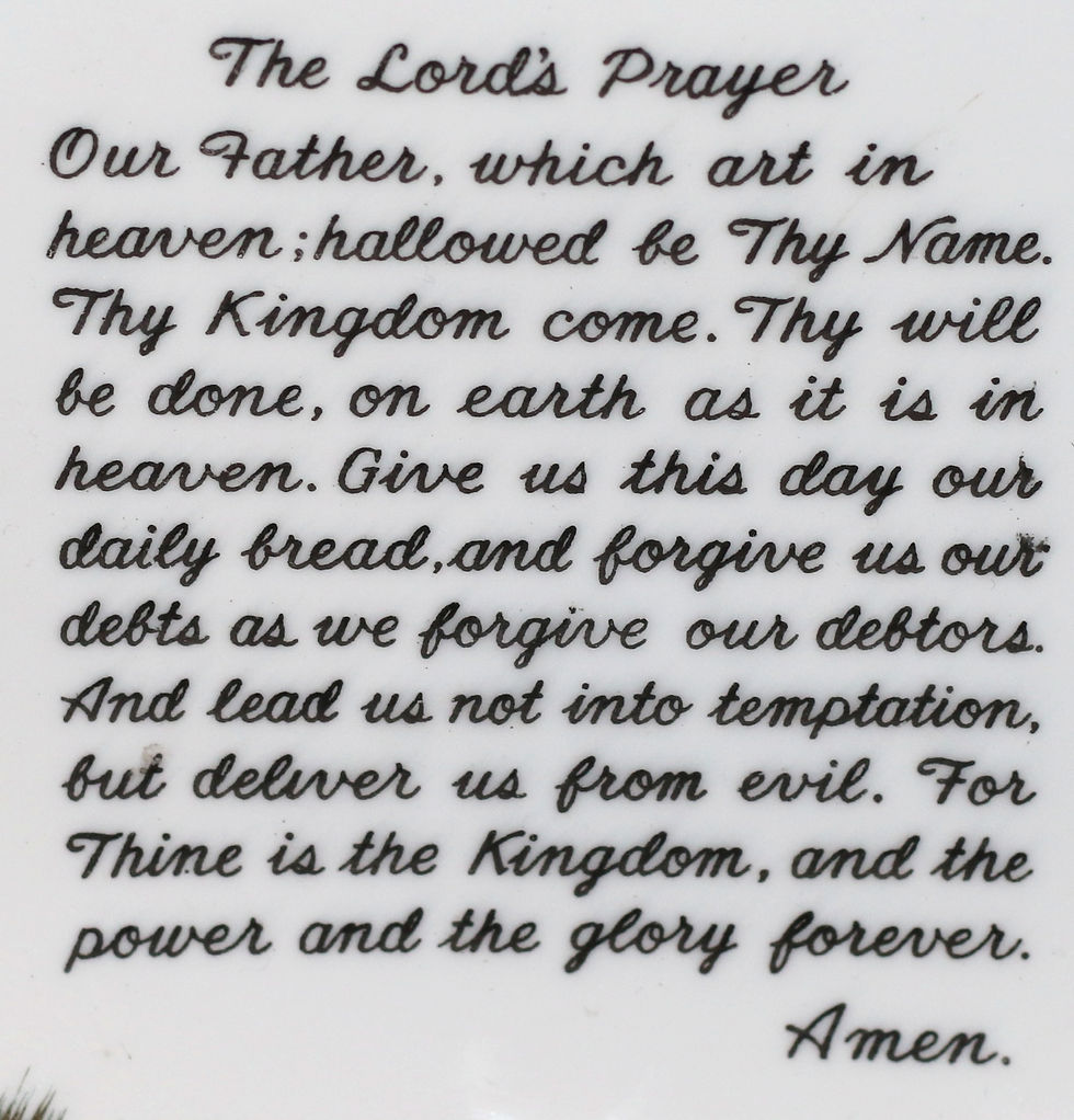 Miniaturbild: Preloved Lord's Prayer Plate, God, Prayer Wall, Religious Wall Plate