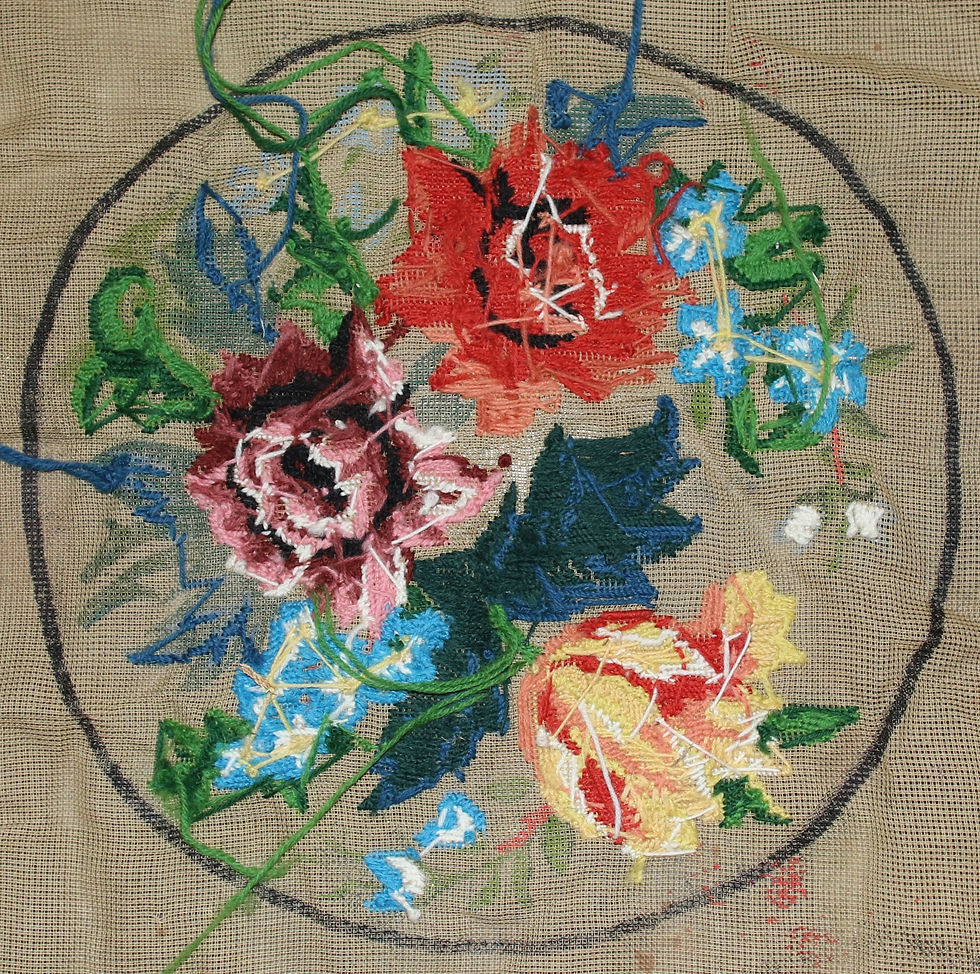 Miniatura: Preloved Elvico 1516 Floral Tapestry, Flower Tapestry