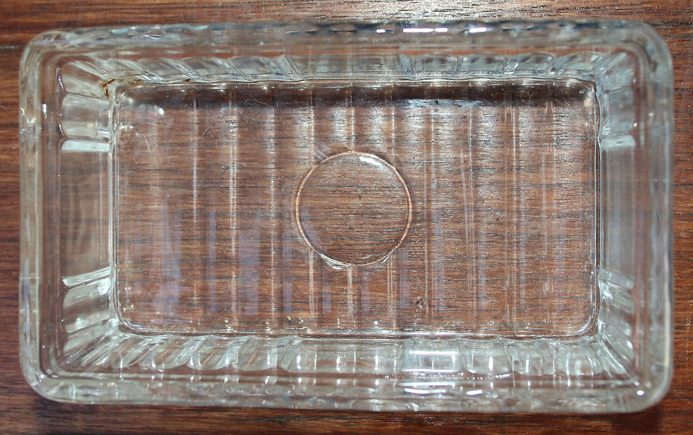 Miniaturbild: Preloved Vintage glass butter dish, Vintage butter box