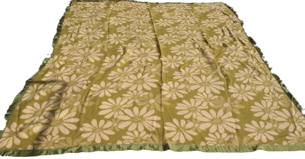 Miniature : Preloved Vintage Swan Rayon Viscose Blanket, Queen Blanket
