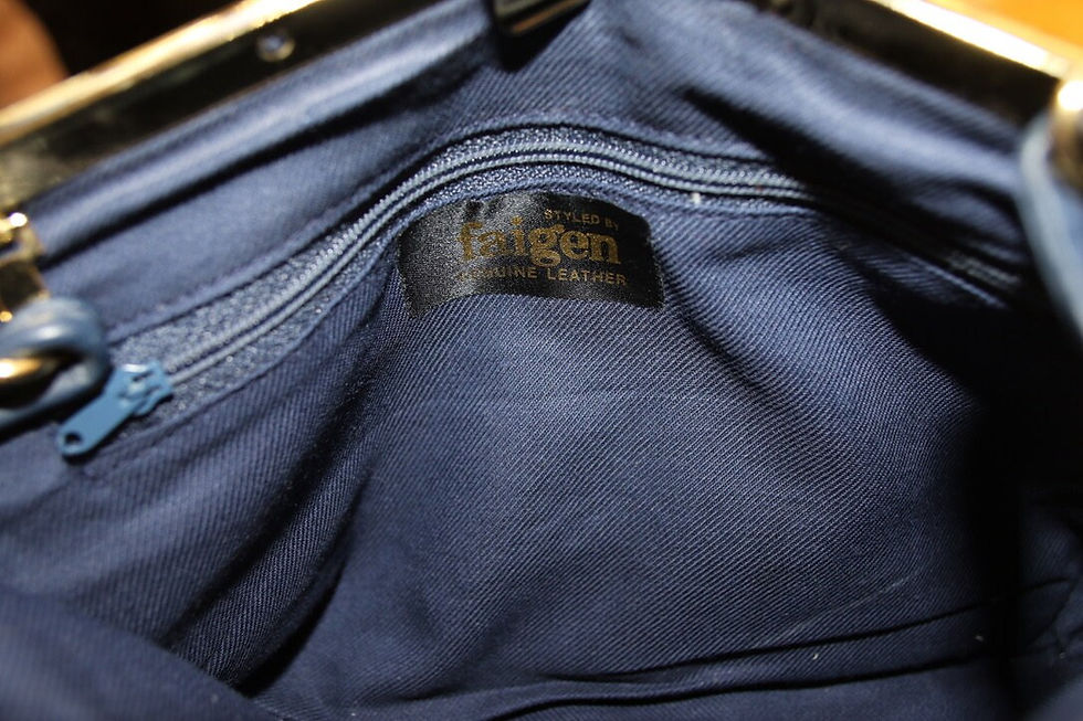 Μικρογραφία: Preloved Faigen Genuine Leather Handbag. Made in Australia.