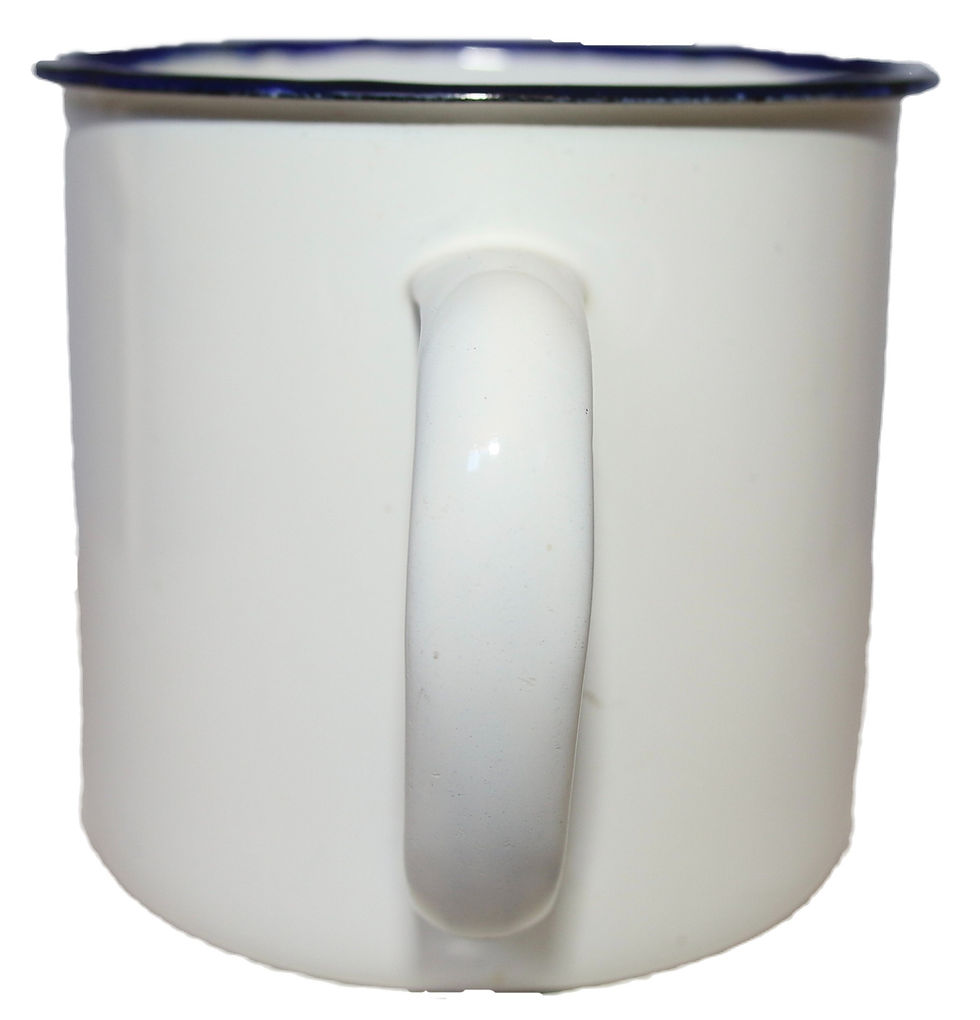Thumbnail: Preloved Floral Enamelware Mug, Floral Enamel Mug