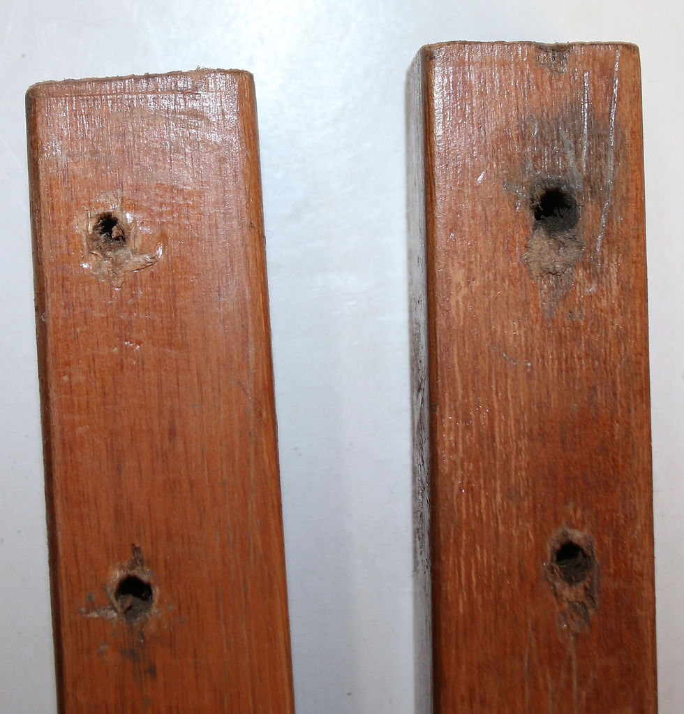 Miniatura: Preloved Pair of Wooden and Metal Furniture Legs, retro furniture legs