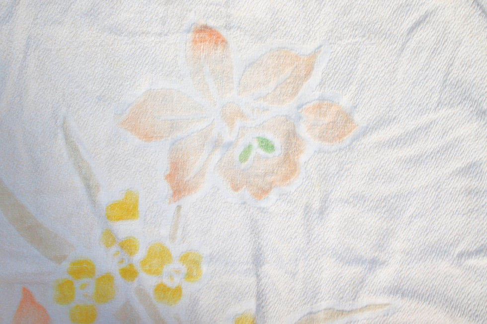 Miniatura: Preloved Vintage Guest Room Towel,  Floral Towel
