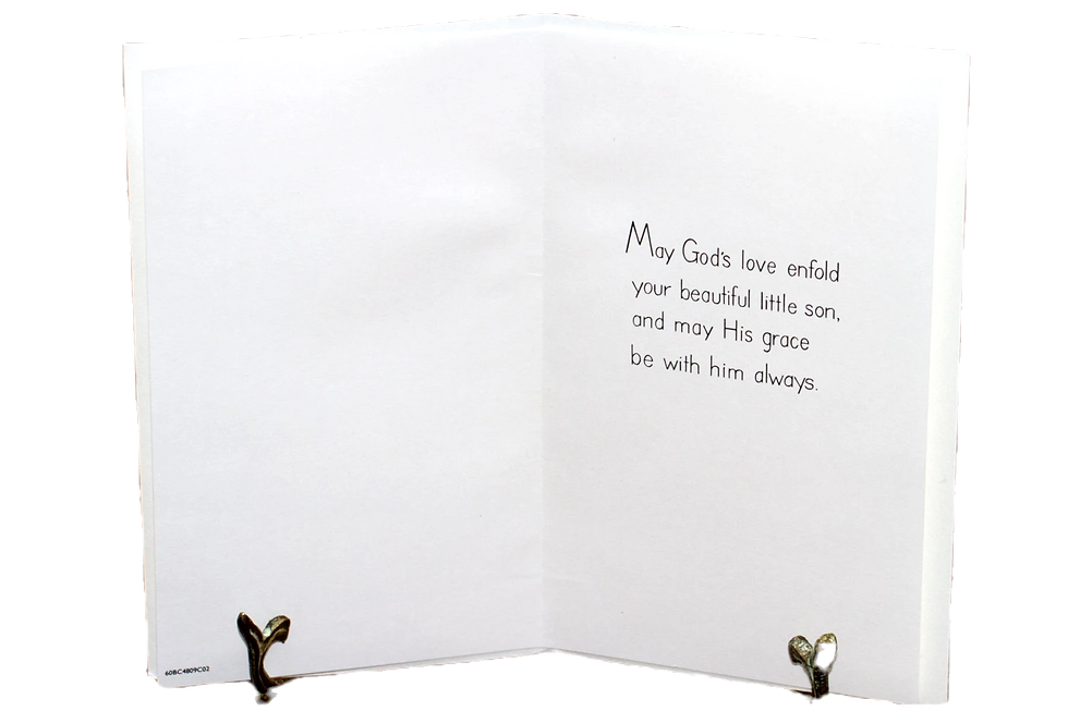 Thumbnail: Preloved Vintage Boy's Christening Card