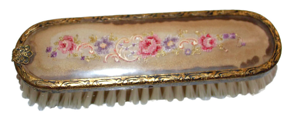 縮圖：Preloved Vintage Mirror, Comb and Hairbrush Set