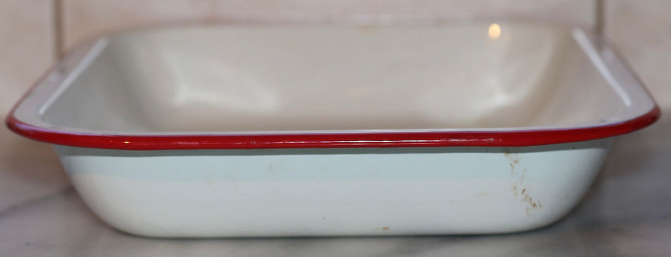 Miniatura: Preloved Large Enamelware Baking Dish, Enamel Baking Dish
