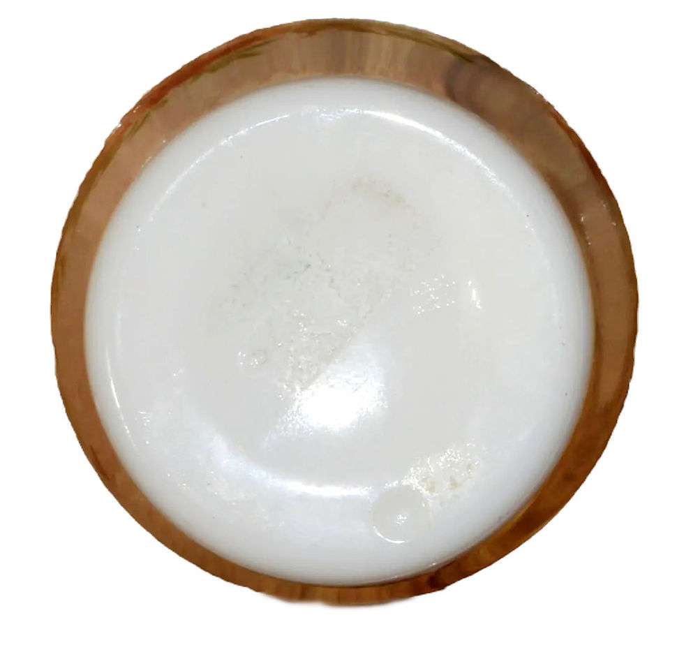 Miniatura: Preloved Milk Glass Senape Jar, Milk Glass Mustard Jar
