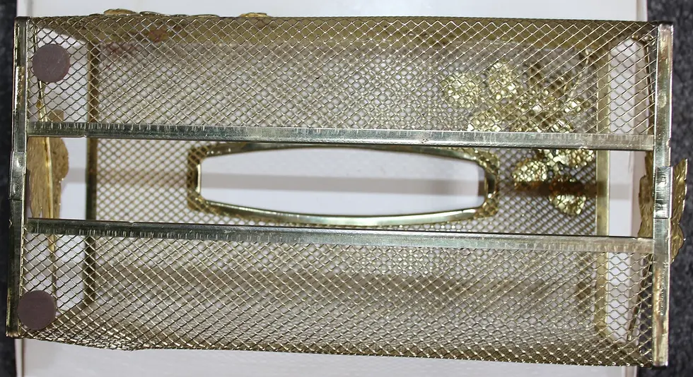Thumbnail: Preloved Vintage Metal Tissue Box Cover