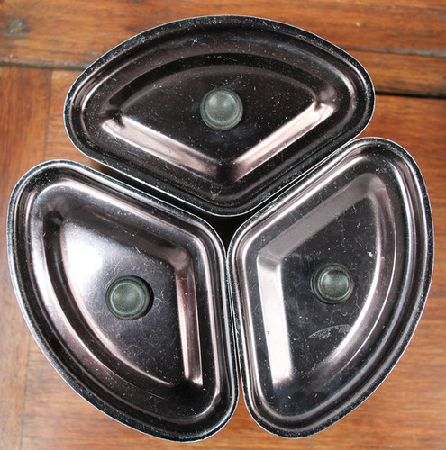 Preloved Set Of Three Triangular Cookers, Vintage Triangle Pot Camping ...