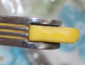 Thumbnail: Preloved Vintage metal and plastic Cabinet handle, Classic Retro Cabinet