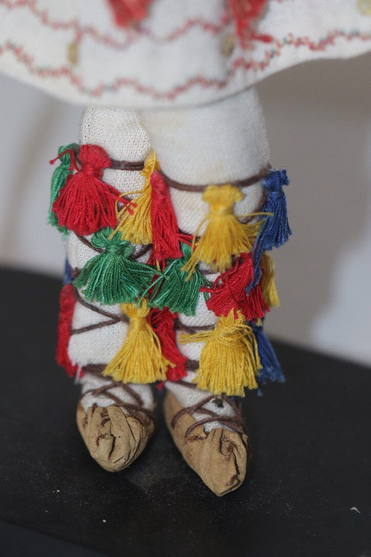 Thumbnail: Preloved Romania Doll on a stand