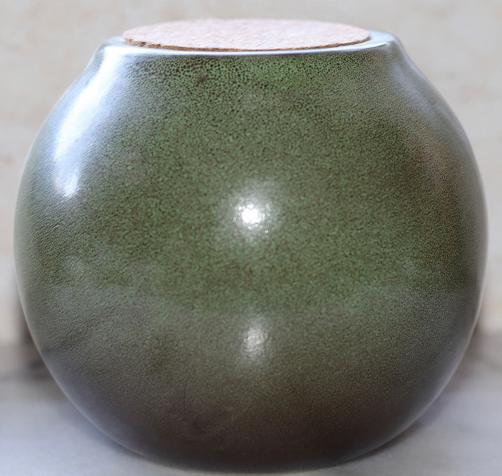 縮圖：Preloved Ceramic Vacation Money Jar with Cork Stopper, Vacation Money Box