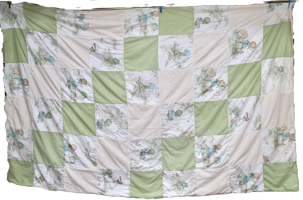 Thumbnail: Preloved Single Patchwork Girl in a Field Quilt Cover,Child's Doona Cover