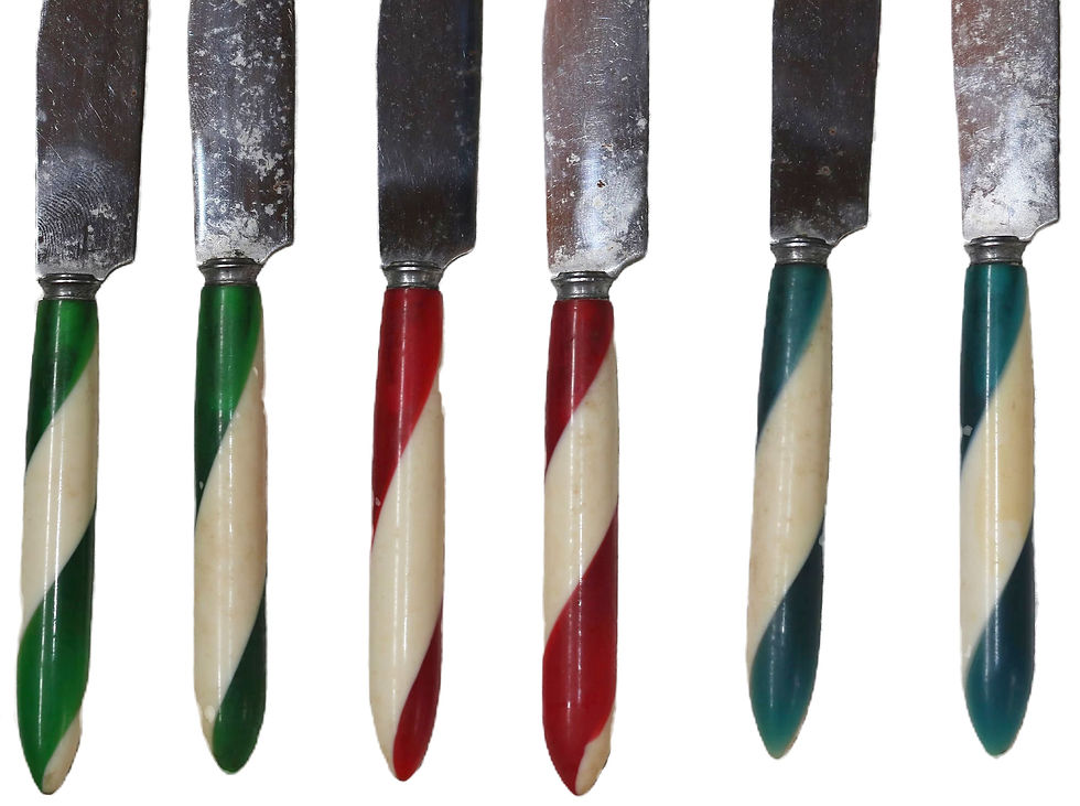 Miniatura: Preloved Set of Six Fruit Knives, Fruit Knife Set