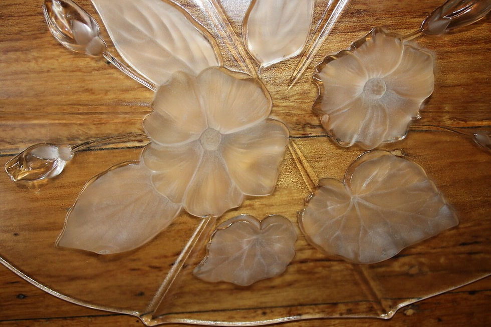 Miniature : Preloved Walther Glas Mikasa Evita Glass Canape Server, Canape Platter or Tray