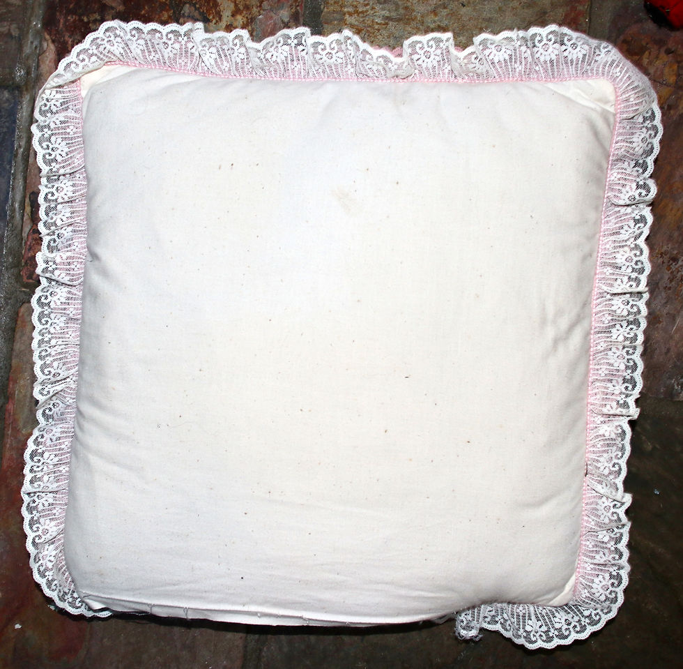 Миниатюра: Preloved Lace Embroidery Cushion Cover, Floral Lace Cushion Cover