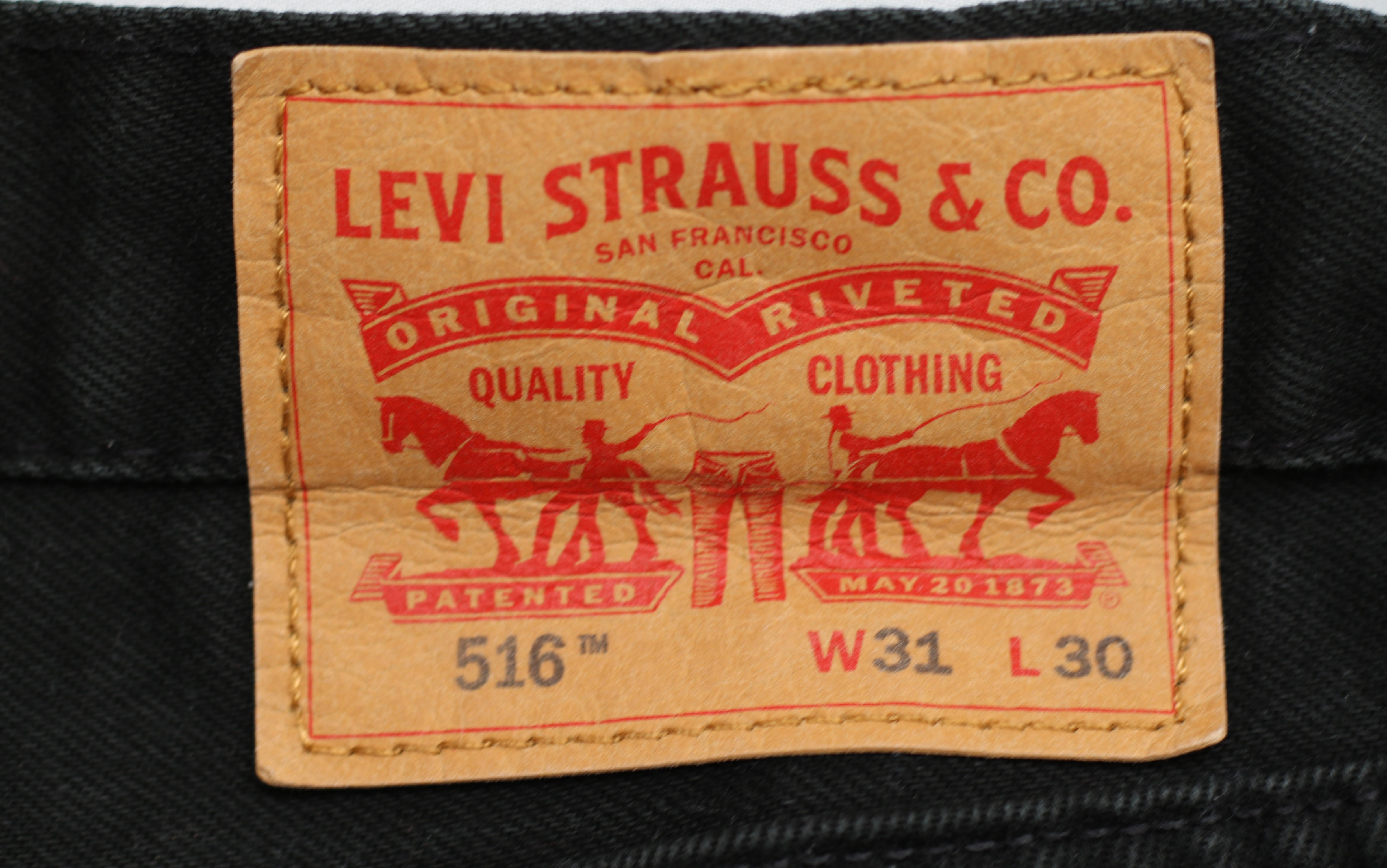 Preloved Black Levi Strauss 516 W31 L30 Levi's Jeans