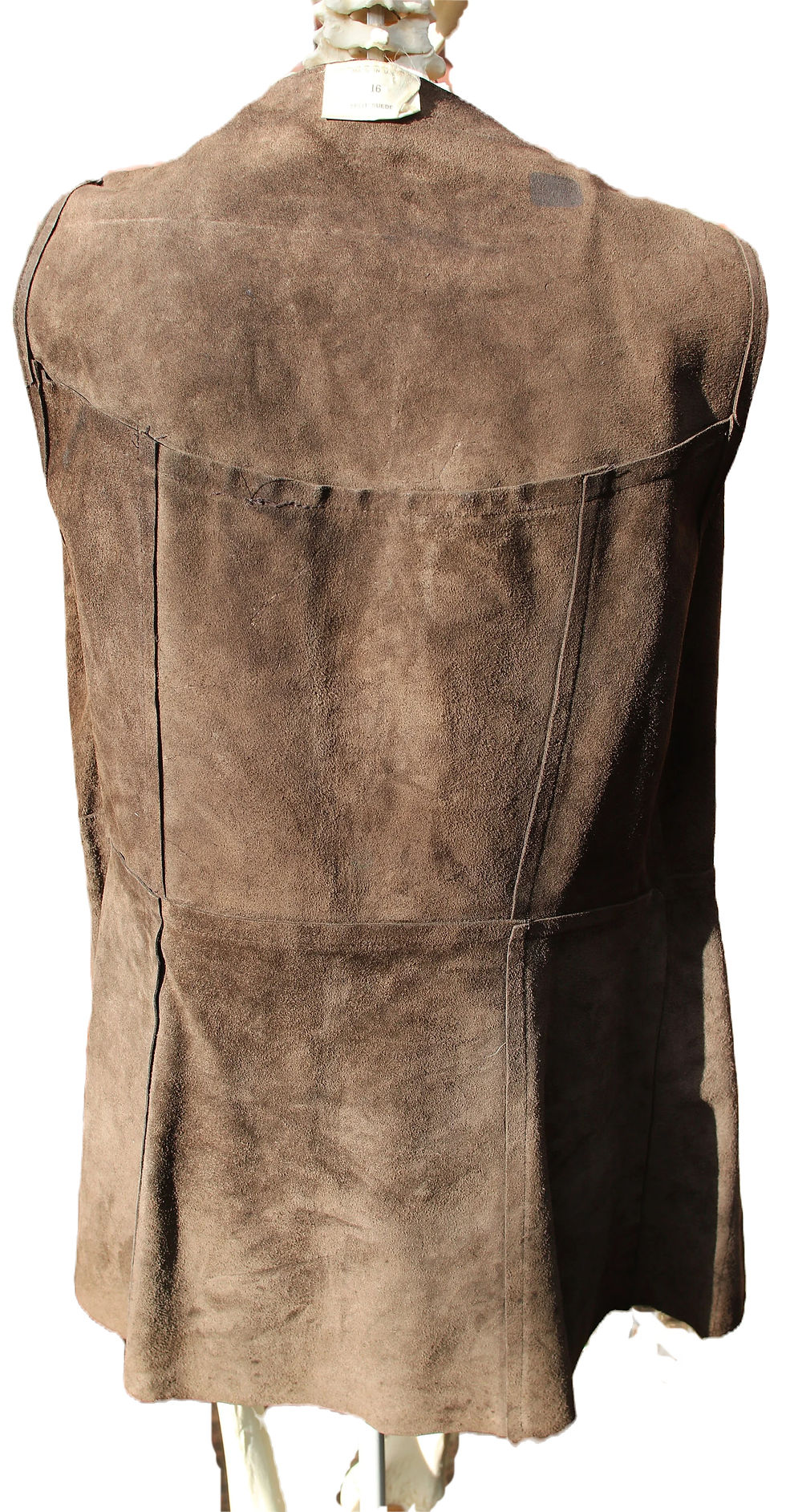 縮圖：Preloved Vintage Suede Sleeveless jacket size 16