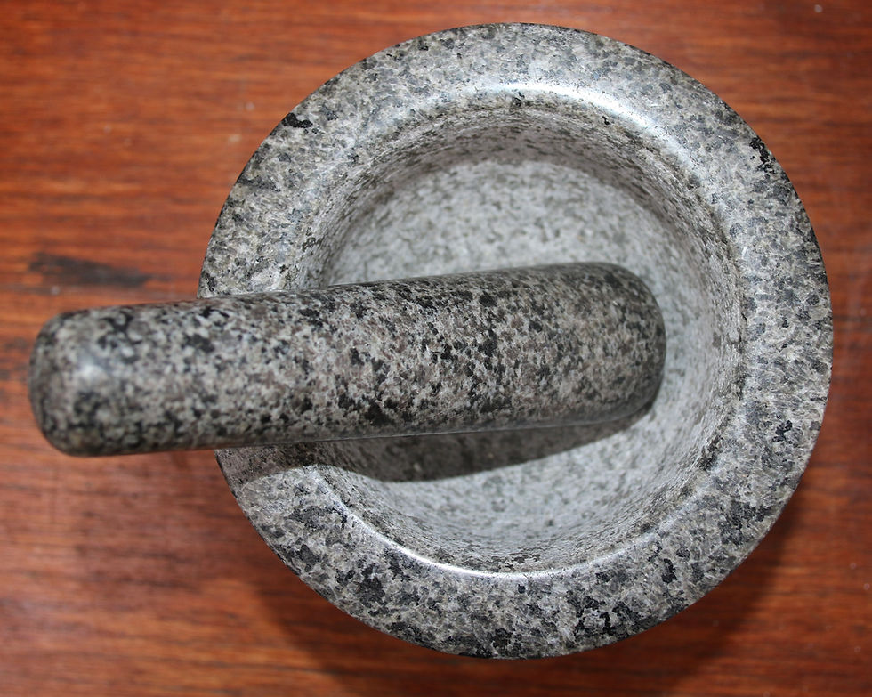 Miniatura: Preloved Stone Mortar and Pestle, Granite Mortar and Pestle