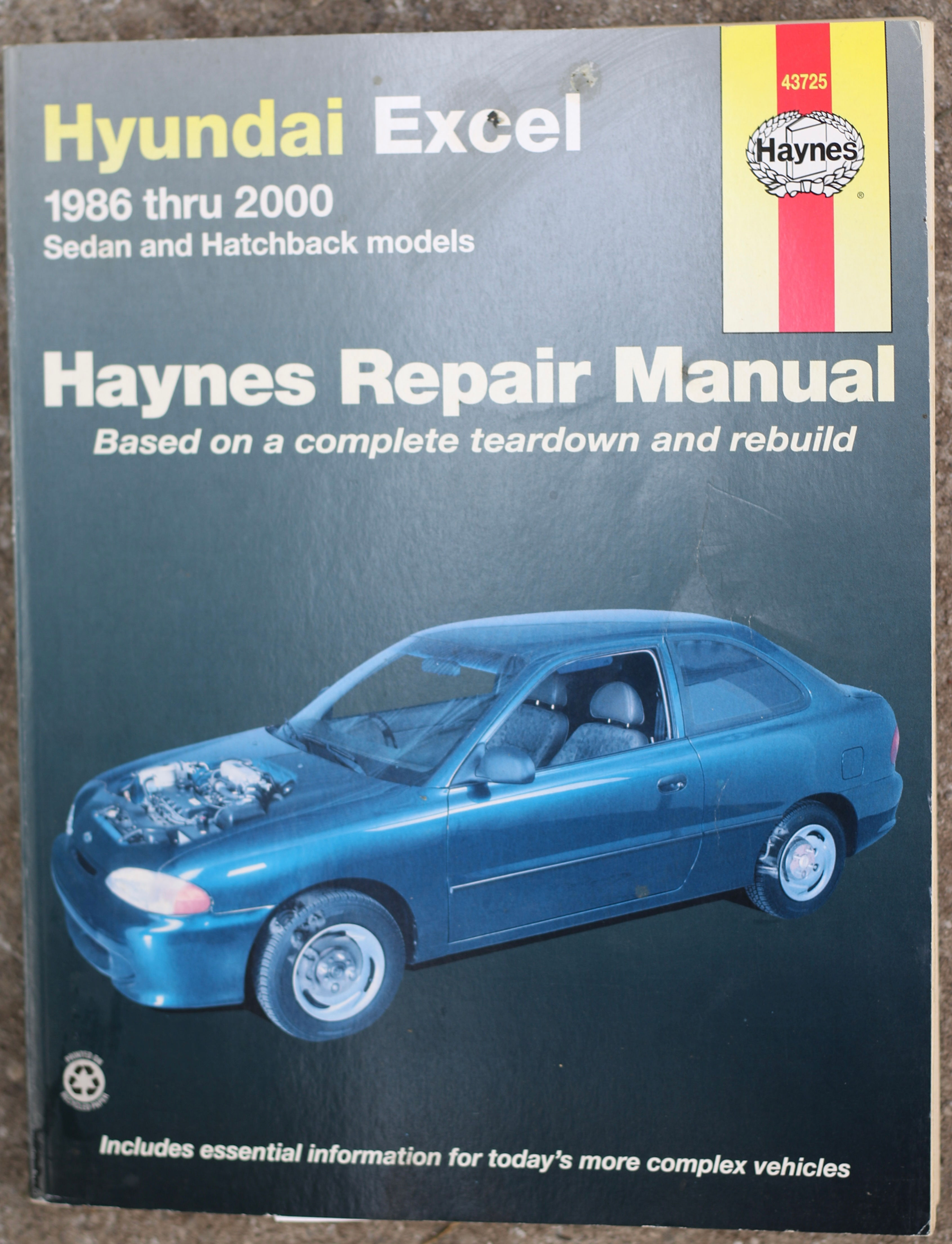 Haynes Repair Manual for Hyundai Excel 1986-2000