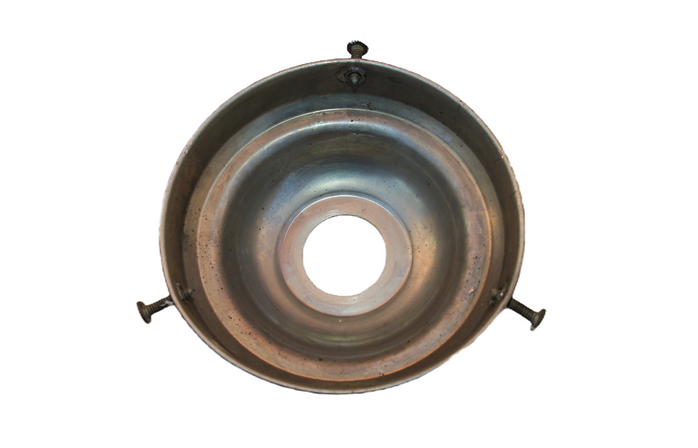 Μικρογραφία: Preloved 1940's Art deco light shade with stepped base and metal attachment