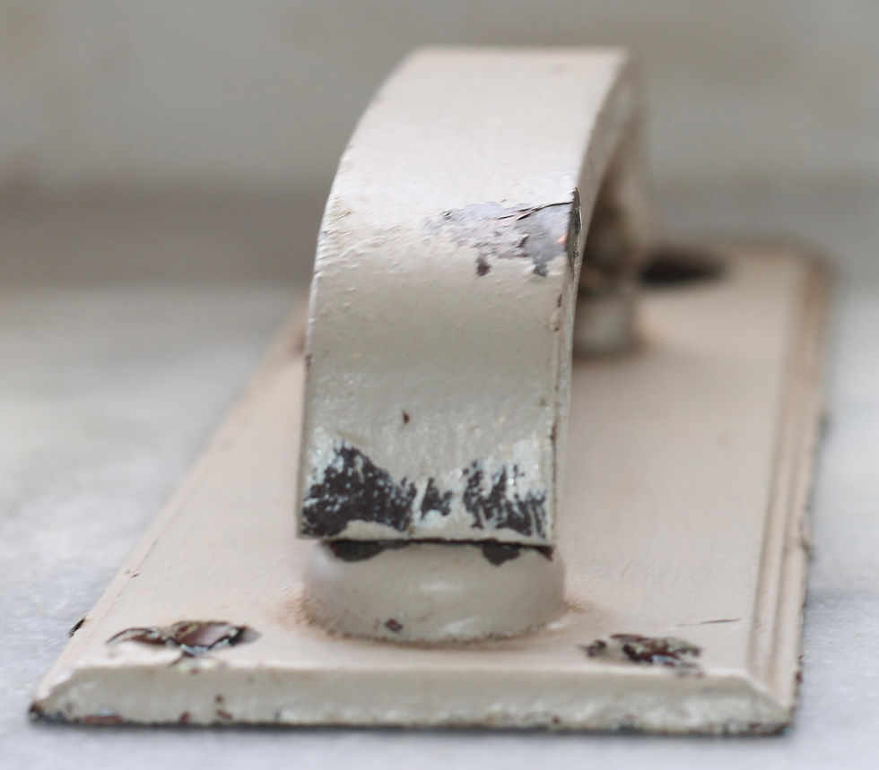 Miniaturbild: Preloved antique metal door handle set backplate and pull knocker