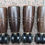 Thumbnail: Preloved Set of four wooden furniture legs on castor wheels