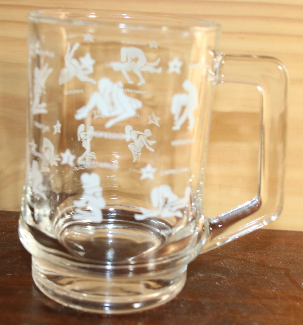 Miniaturbild: Preloved Astrology Glassware, X-Rated Horoscopes Sex Positions Drinking Glass