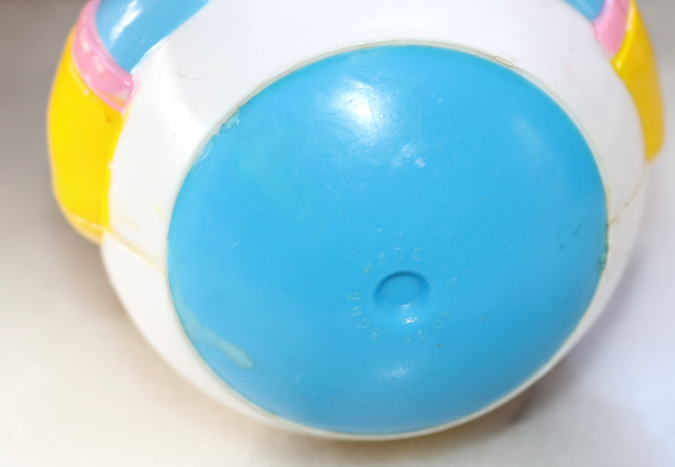 Thumbnail: Preloved Roly Poly clown toy with chime, Wobble Toy, Clown Toy With Chim