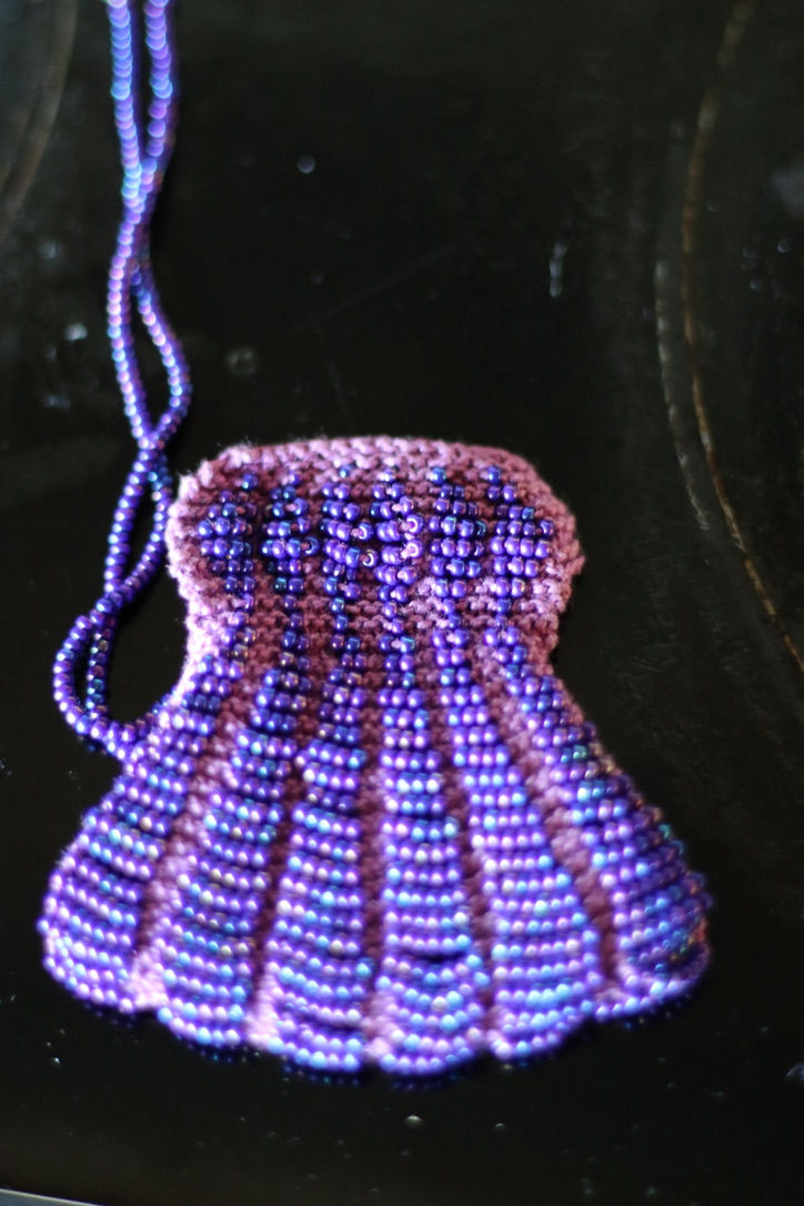 Μικρογραφία: Preloved Beaded Amulet Purse, Beaded Bag