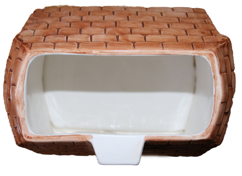 Μικρογραφία: Preloved Ceramic biscuit barrel, House Cookie Barrel, House Biscuit Barrel