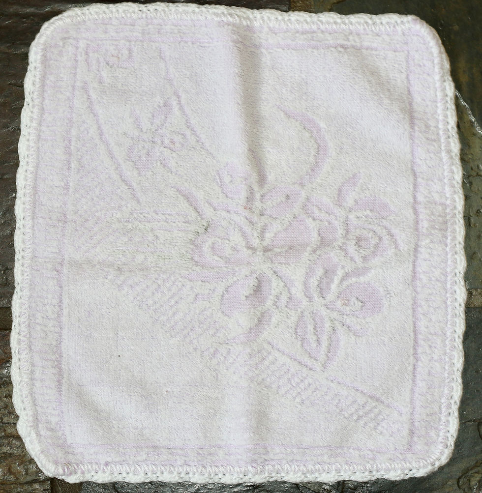 Thumbnail: Preloved Vintage floral face washer