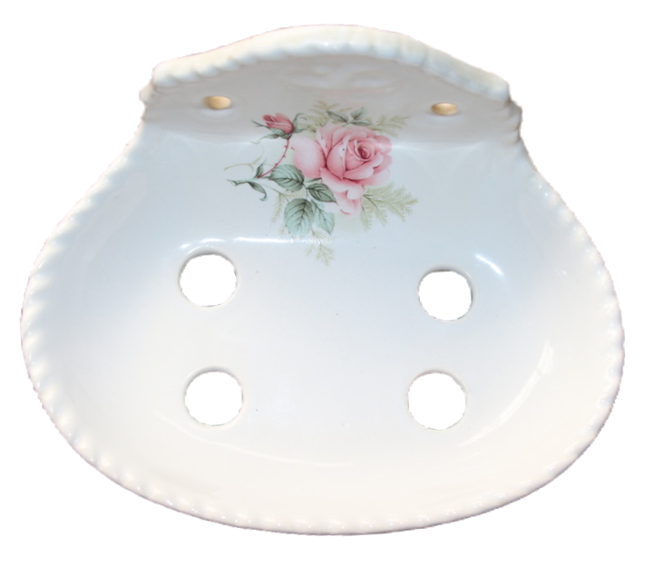 Miniaturbild: Preloved Vintage ceramic toothbrush holder, Floral toothbrush holder