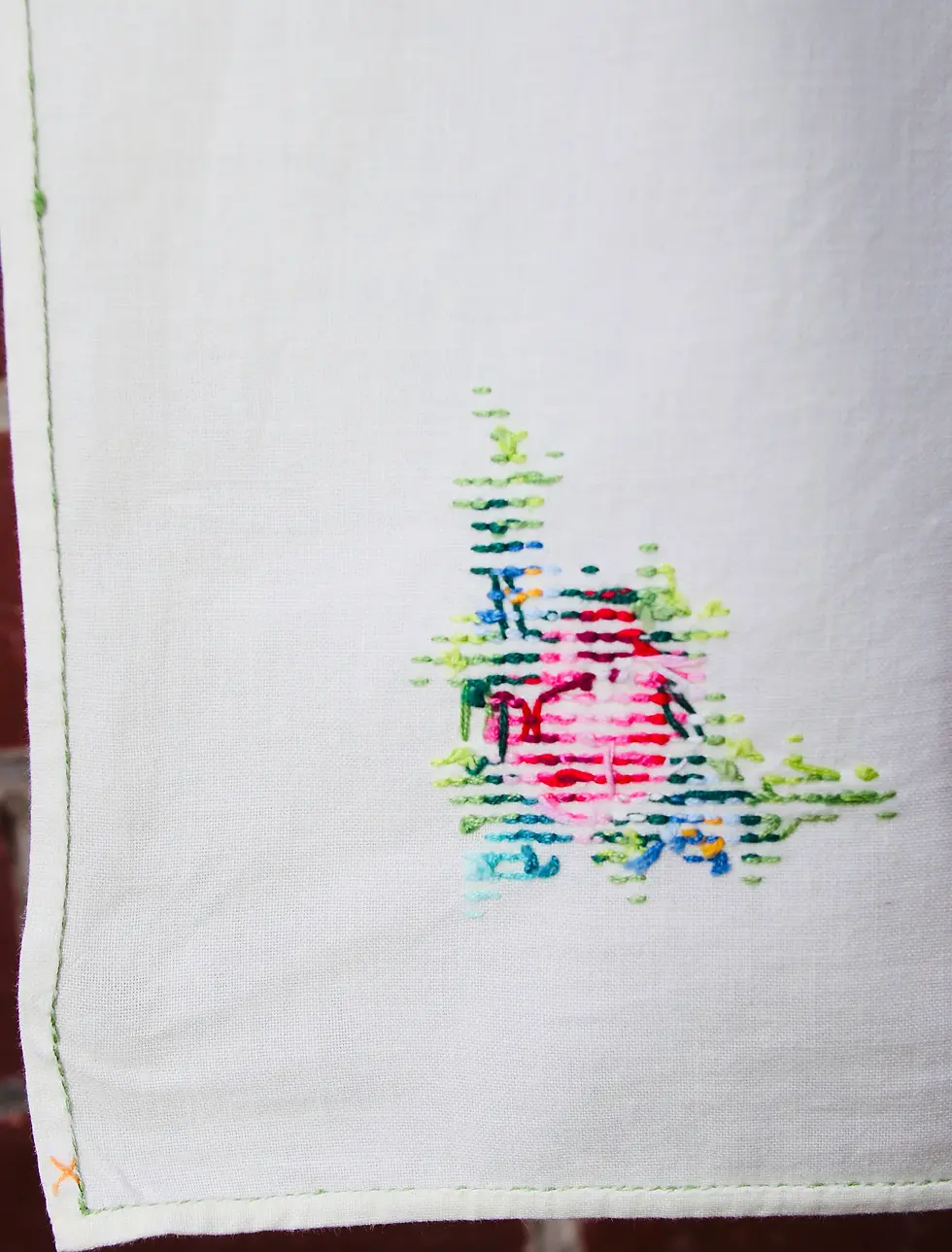 Thumbnail: Preloved Embroidery Tablecloth, Floral Tablecloth With Napkins