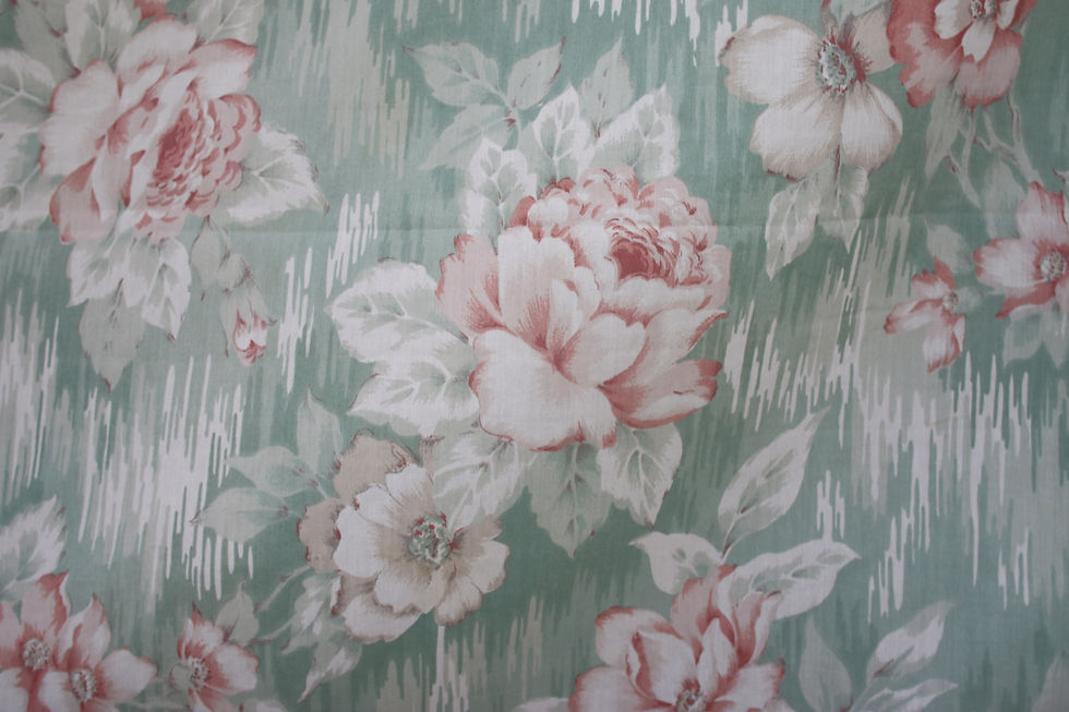 Μικρογραφία: Preloved Vintage Thomaston King Floral flat sheet, Floral sheet, Flower Sheet