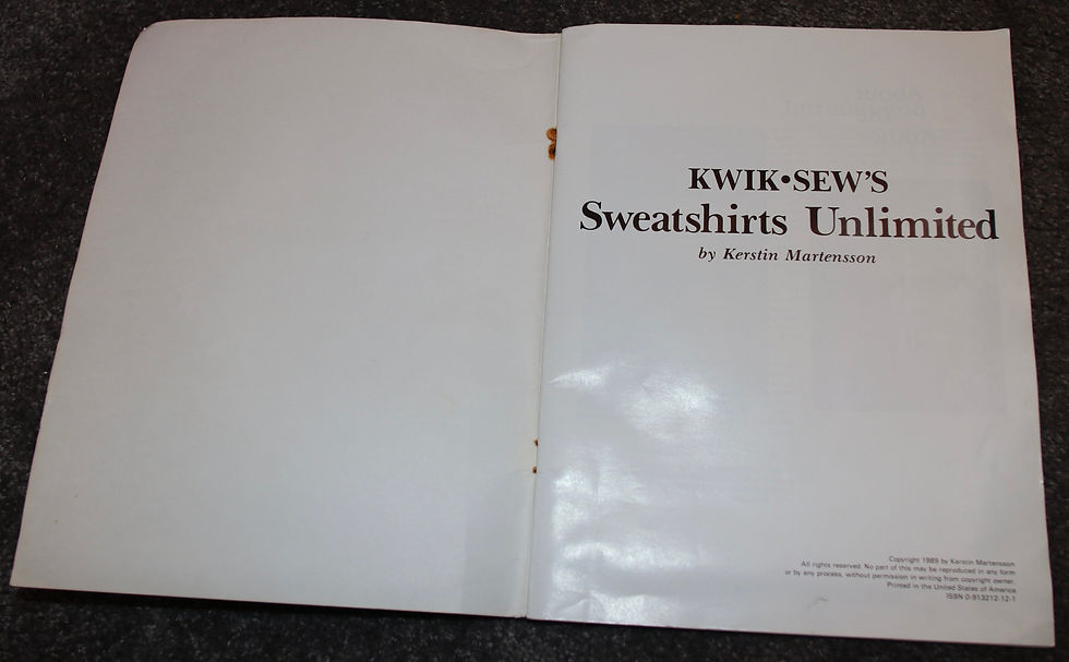 Миниатюра: Preloved Kwik Sew Sweatshirts Unlimited by Kerstin Martensson, Master Pattern