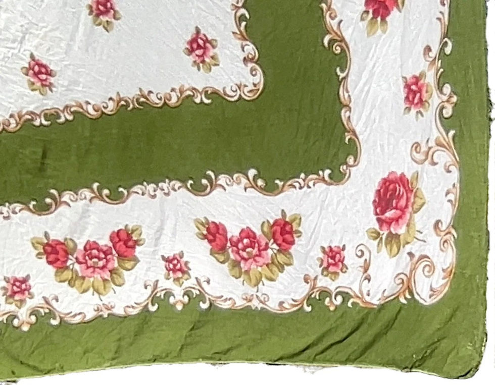 Miniatura: Preloved Rectangular Tablecloth, Floral Tablecloth, Flower Tablecloth