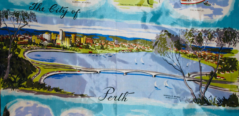 Miniaturbild: Preloved Western Australia Souvenir Scarf , Francois by Heil