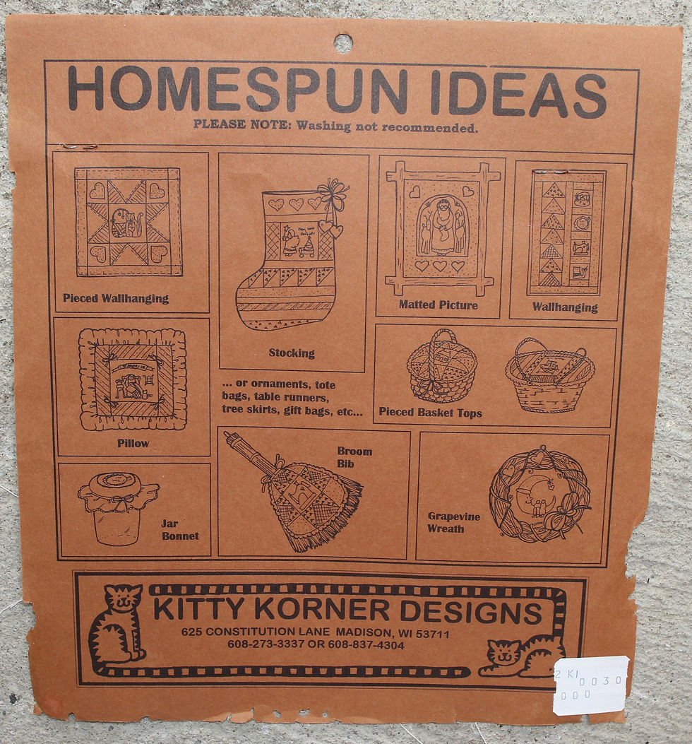 縮圖：Preloved Homespun Patches - separate sales, Kitty Korner Designs