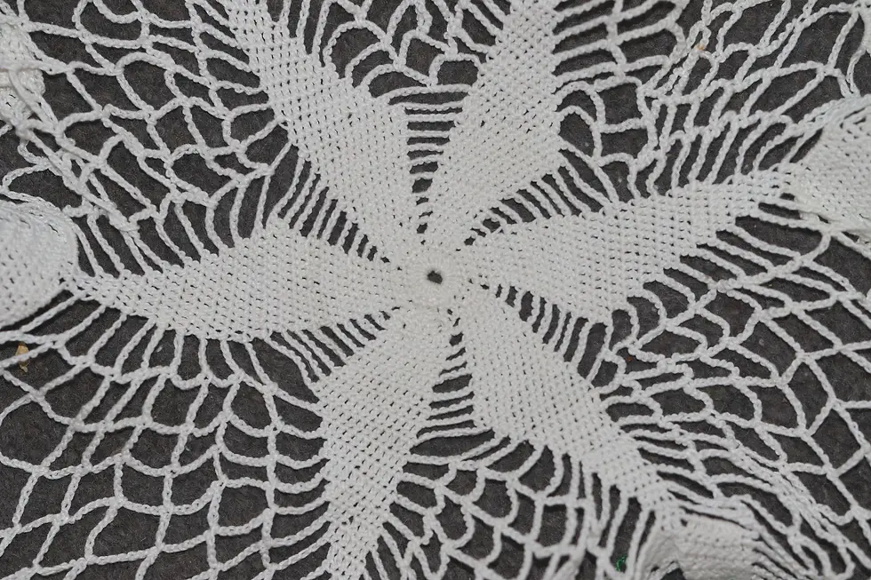 Миниатюра: Preloved Crochet Doily, Crochet Centrepiece, Snowflake Doily