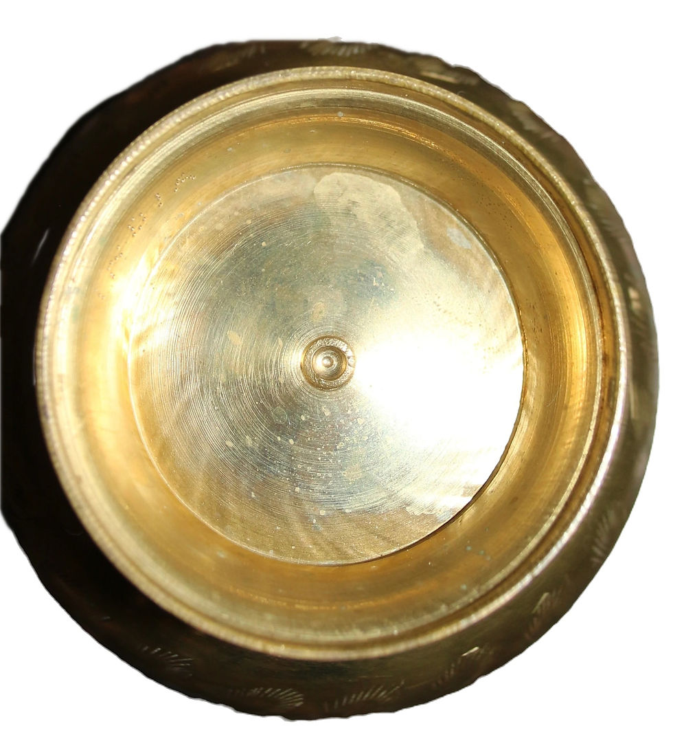Μικρογραφία: Preloved Brass pot pourri bowl with mesh lid