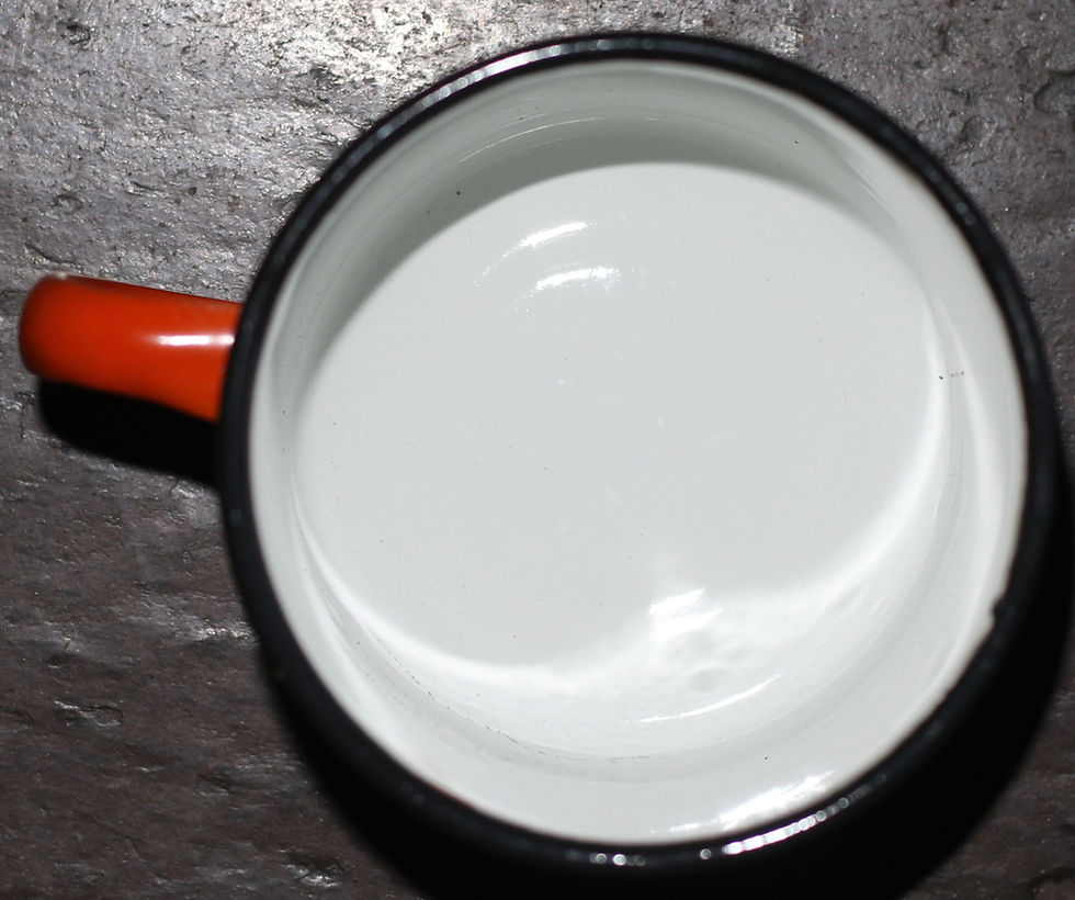 Miniaturbild: Preloved Vintage Orange Enamelware Mug, Vintage  Camping Mug,
