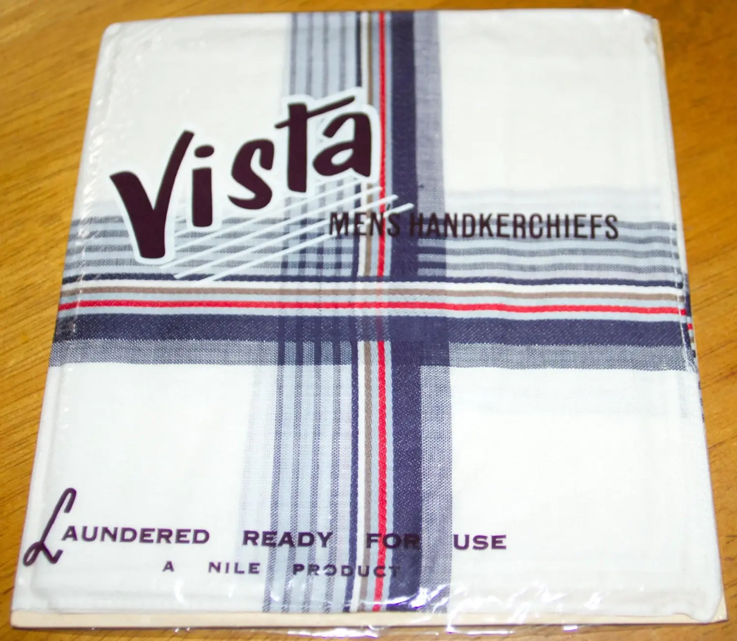 Preloved Vintage Vista Men's Handkerchief - original packaging never opened
