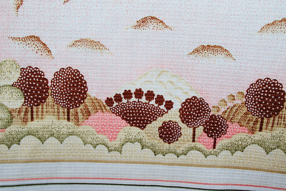 Miniaturbild: Preloved Printed Tablecloth, Floral Tablecloth, Flower Tablecloth