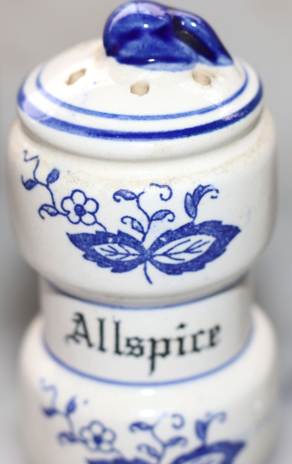 Thumbnail: Preloved Vintage Blue Onion Salt Shaker or Allspice Shaker