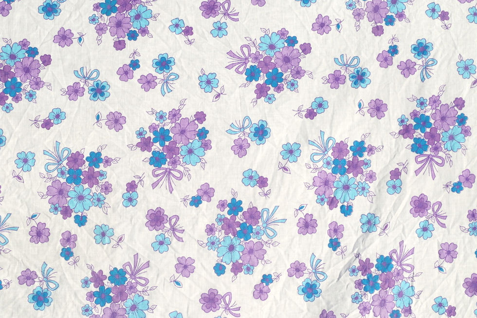 Thumbnail: Preloved Vintage Floral Bed Sheet