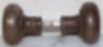 Thumbnail: Preloved Vintage Metal door knobs with metal bar and cover plates hardware